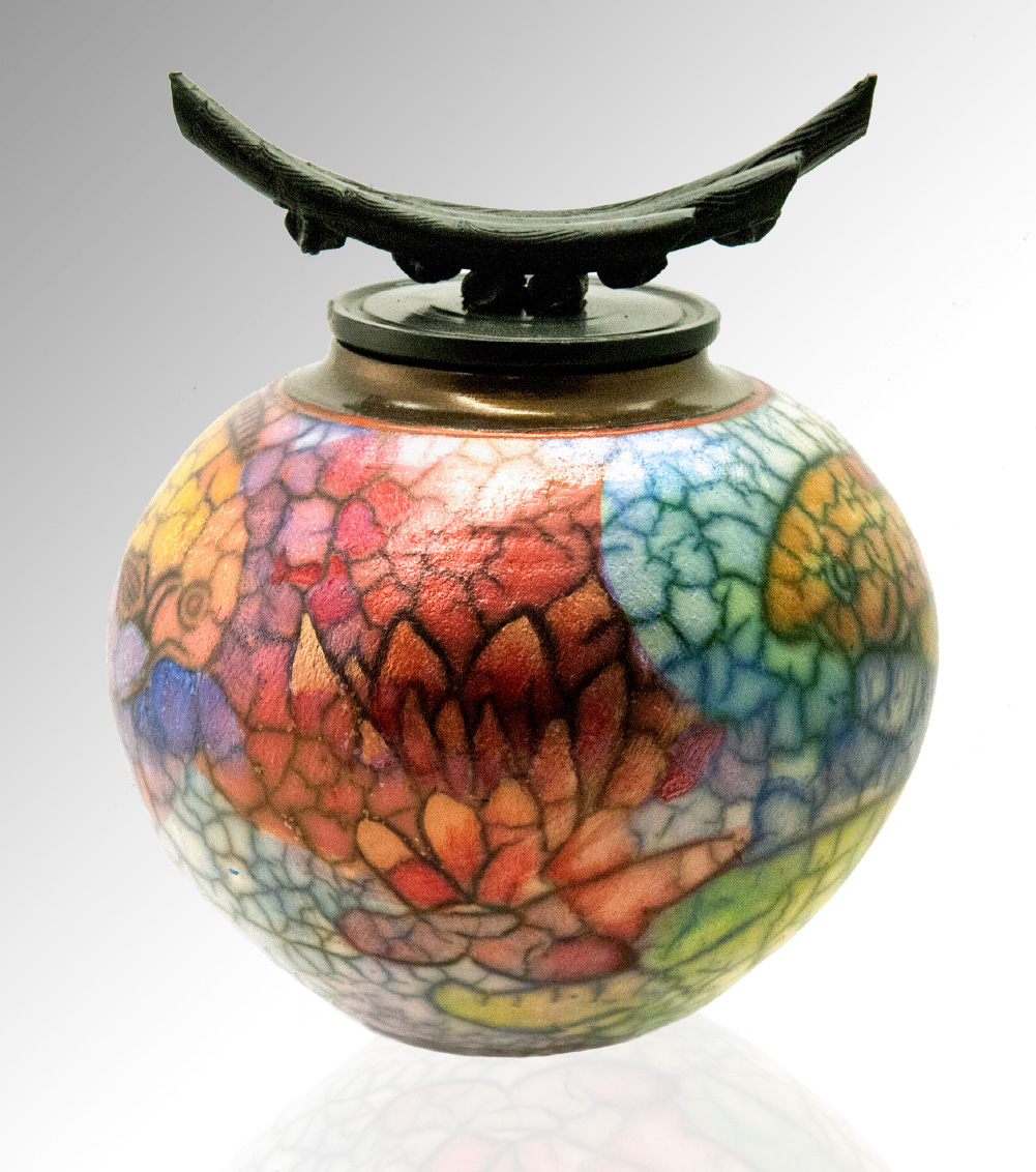 colourful raku pottery ireland